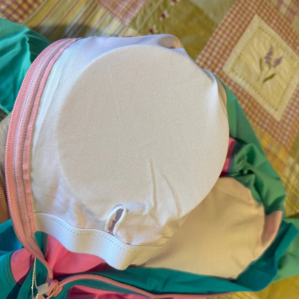 Girls Size M Teal, blue and pink‎ Swimwear One piece with shorts NEW